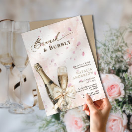 Invitación Elegante Petals Brunch & Bubbly Bridal Shower
