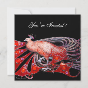 INVITACIÓN ELEGANTE PIEL EN ROJO Y NEGRO