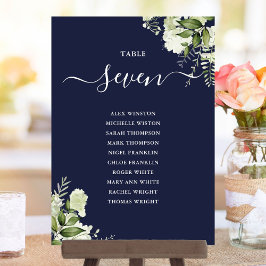 Invitación Elegante plan de asientos de follaje de vegetación