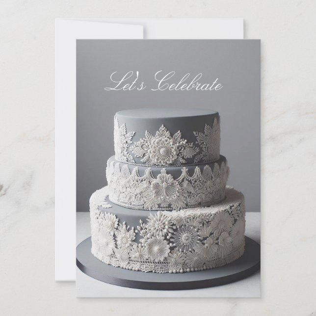 INVITACIÓN ELEGANTE PLATA Y ANIVERSARIO BLANCO (Anverso)