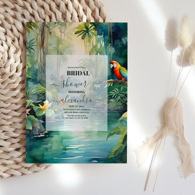Invitación Elegante playa tropical Palm Trees Bridal Shower (Subido por el creador)