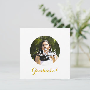 Invitación Elegante plaza de fotos de la fiesta de graduación
