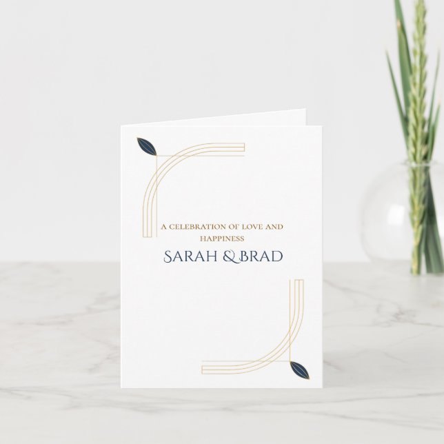 Invitación Elegante Plegada (Anverso)