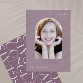 Invitación Elegante Pluma de Graduación de Fotos de Gran Tipo