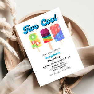 Invitación Elegante pop de hielo dos fresca fiesta de cumplea