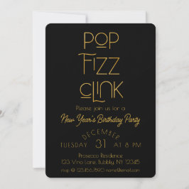 Invitación Elegante Pop Fizz vincula fiesta de cumpleaños de 
