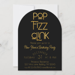 Invitación Elegante Pop Fizz vincula fiesta de cumpleaños de 