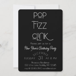 Invitación Elegante Pop Fizz vincula fiesta de cumpleaños de 