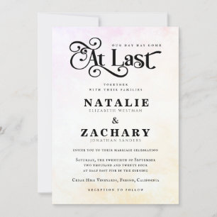 Invitación Elegante Por Fin Nuestro Día Ha Llegado Boda