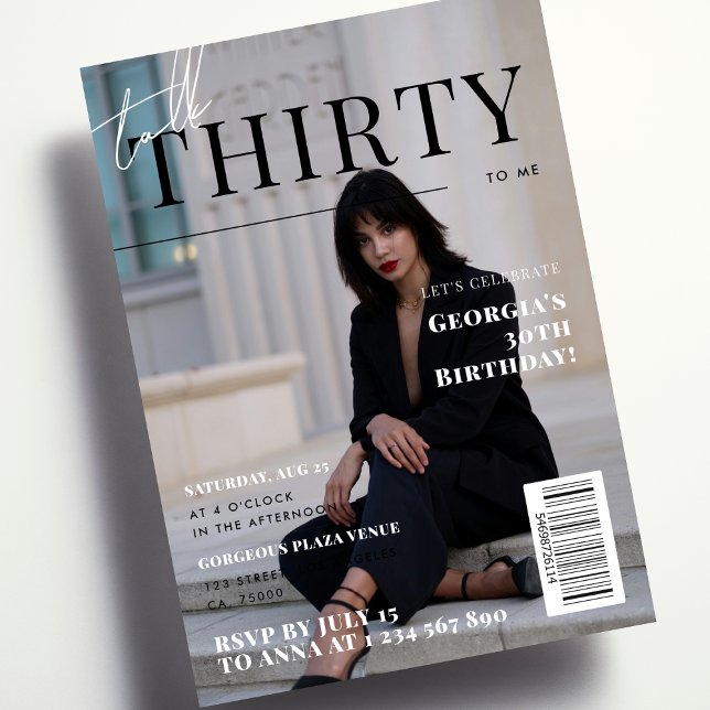 Invitación Elegante portada de la revista fotográfica Persona (Subido por el creador)