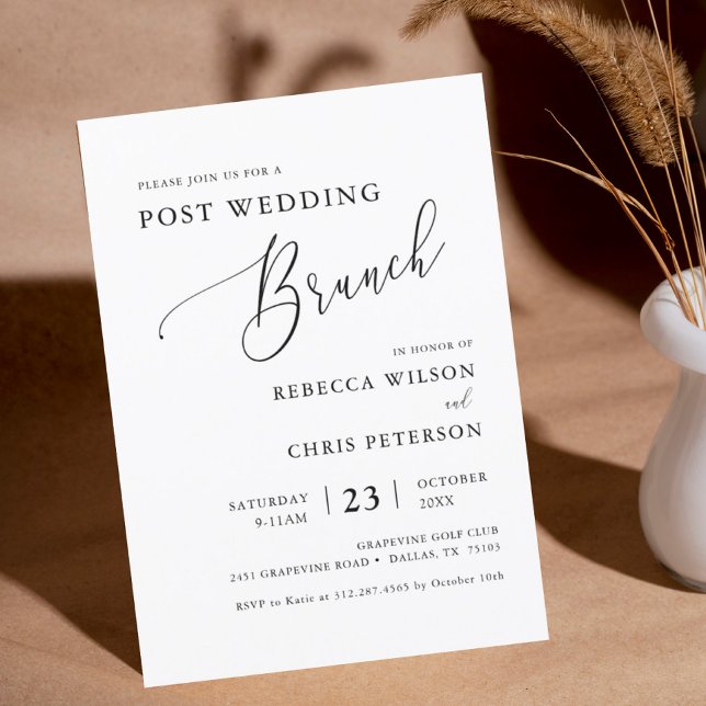 Invitación Elegante post rústico Boda Brunch (Subido por el creador)