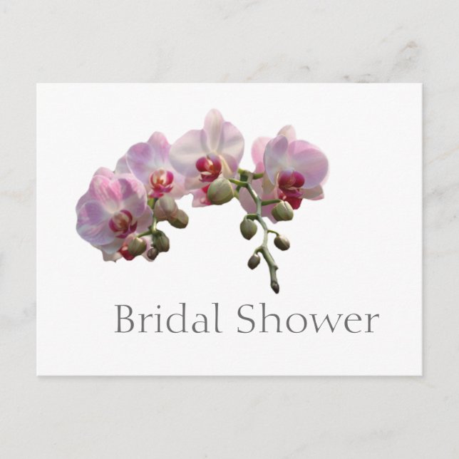 Invitación Elegante postal de flor de orquídea rosa (Anverso)