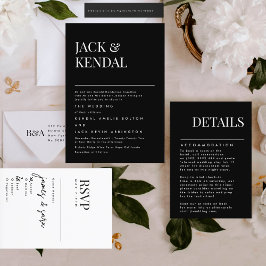 Invitación Elegante Premium | Boda de nombres modificables