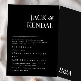 Invitación Elegante Premium | Boda de nombres modificables
