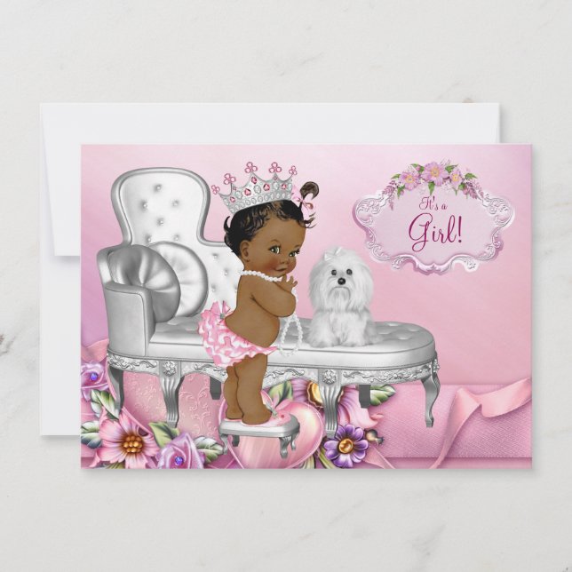 Invitación Elegante presidente de la etnia princesa Pearl Bab (Anverso)