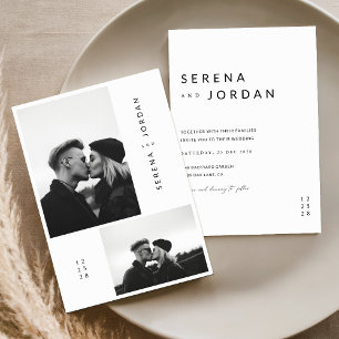 Invitación Elegante presupuesto Minimalista 2 Boda de fotogra