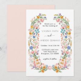 Invitación Elegante Primavera Flor Silvestre Meadow Boda Jard
