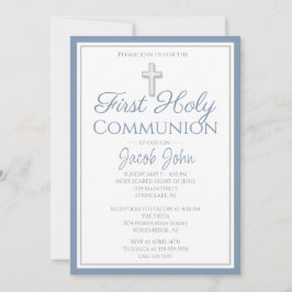 Invitación Elegante primera comunión sagrada invita a los niñ