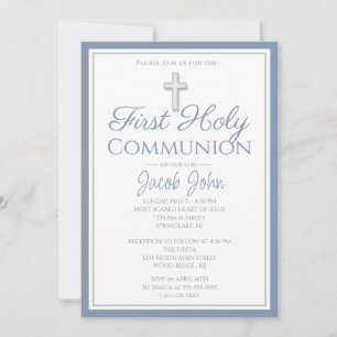 Invitación Elegante primera comunión sagrada invita a los niñ