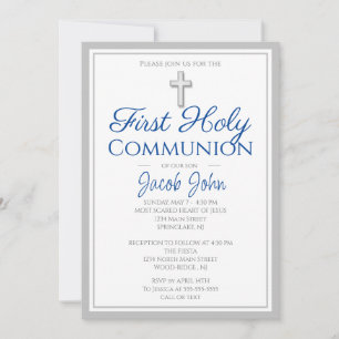 Invitación Elegante primera comunión sagrada invita a los niñ