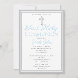 Invitación Elegante primera comunión sagrada invita a los niñ