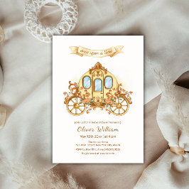 Invitación Elegante Prince Carriage Baby Shower