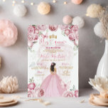 Invitación Elegante Princesa Floral Rosa Mariposa Mis Quince<br><div class="desc">Elegante Princesa Floral Rosa Mariposa Mis Quince Invitación Quinceañera 15 Anos,  Mariposa 16 cumpleaños</div>