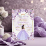 Invitación Elegante Princesa Lilac Púrpura Vestida Mis Quince<br><div class="desc">Elegante Princesa Lilac Púrpura Vestidos Mis Invitación Quinceañera 15 Anos,  Mariposa 16 cumpleaños</div>