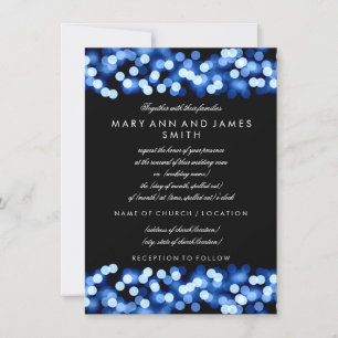 Invitación Elegante prometido renovación Blue Hollywood Glam