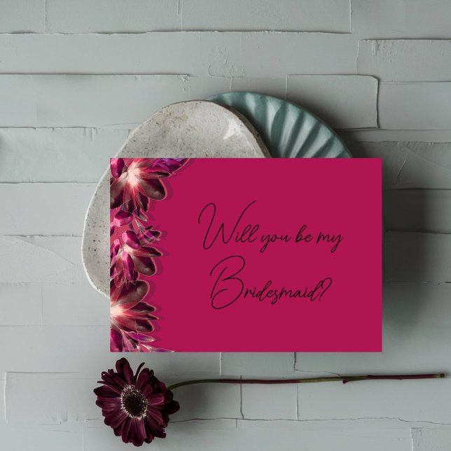 Invitación Elegante propuesta de la dama de honor de Borgoña (Subido por el creador)