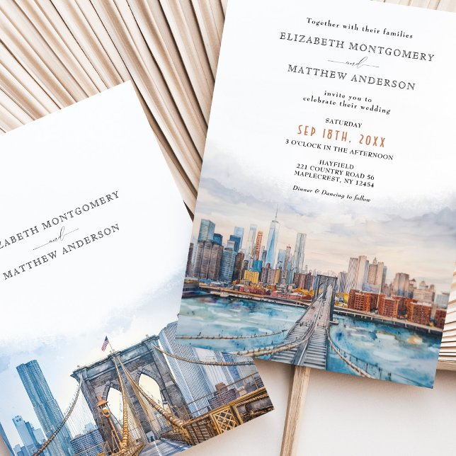 Invitación Elegante puente de Brooklyn en Nueva York (Subido por el creador)