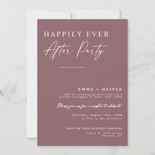 Invitación Elegante púrpura Polvoriento Siempre Después Del C