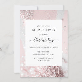 Invitación Elegante Purpurina Bridal Shower