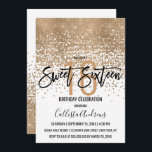 Invitación Elegante Purpurina de Oro Blanco Confetti Ombre Du<br><div class="desc">Esta moda y glamorosa Invitación Sweet 16 es un diseño moderno y de moda con una secuencia de purpurinas de oro fino y brillante, un degradado oscuro abstracto de confeti sobre un fondo blanco. Es perfecto para el moderno y elegante chica de cumpleaños con su sencilla huella de bonito y...</div>