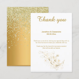 INVITACIÓN ELEGANTE PURPURINA DE ORO SENCILLO Y ORO INVERSO G