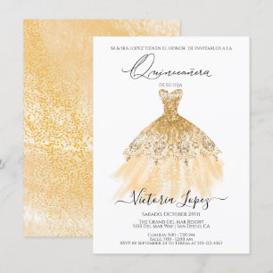 Invitación Elegante Purpurina de Quinceañera esparce cemento 