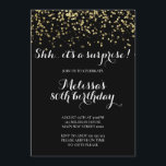 Invitación Elegante Purpurina del partido de cumpleaños sorpr<br><div class="desc">Elegante Purpurina del partido de cumpleaños sorpresa Confetti</div>