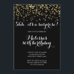 Invitación Elegante Purpurina del partido de cumpleaños sorpr<br><div class="desc">Elegante Purpurina del partido de cumpleaños sorpresa Confetti</div>