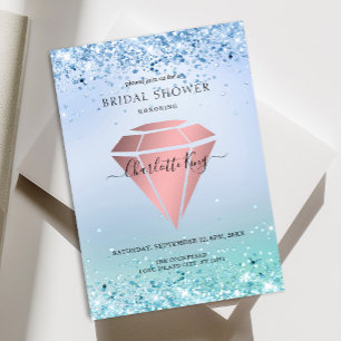 Invitación Elegante Purpurina Diamond Einladung