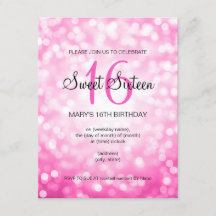 Elegante Purpurina dulce 16 cumpleaños