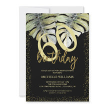 Elegante Purpurina Gold Caligraphy Cumpleaños
