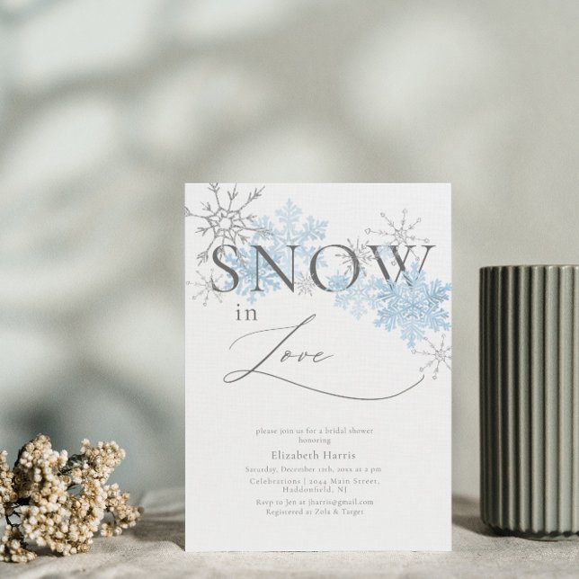 Invitación Elegante Purpurina Nieve en la ducha de novias ena (Subido por el creador)