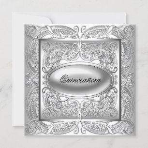 Invitación Elegante Quinceañera Blanca