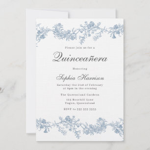 Invitación Elegante Quinceanera clásica