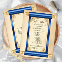 Elegante Quinceañera de la escoba de oro azul vint