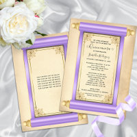 Elegante Quinceañera de Lilac Gold Scroll