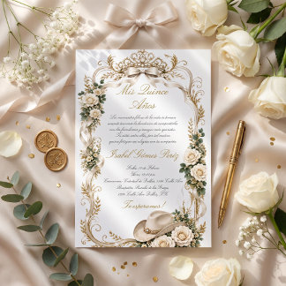 Invitación Elegante Quinceanera vaquera