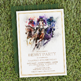 Invitación Elegante Race Horse Derby Fiesta Cumpleaños