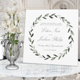 Invitación Elegante rama de oliva tradicional Boda II