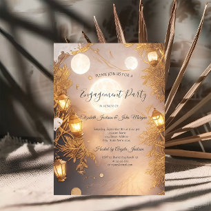 Invitación Elegante ramas de compromiso de farolillos rusos